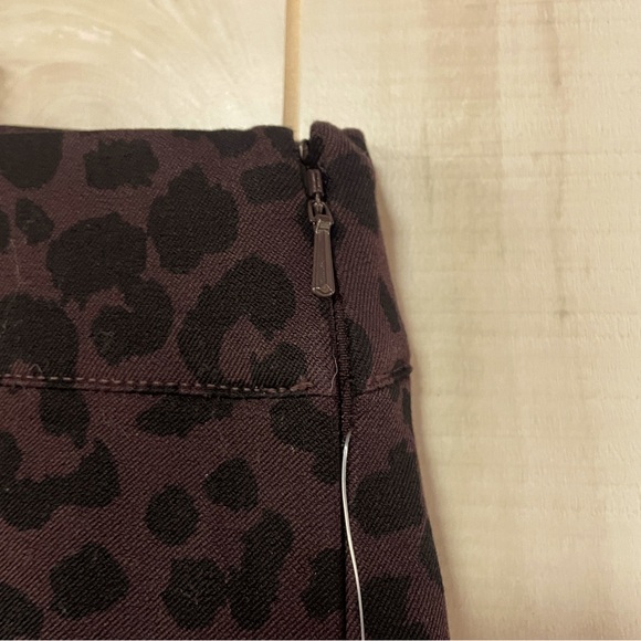 NWT Gap Dark Brown Black Leopard Print High Rise Side Zip Stretchy Pants Sz 20 - Picture 6 of 6